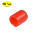 thumbnail image 1 of Uxcell 0.33'' Vinyl Round Caps Cover Screw Thread Protector Rubber Red 100pcs, 1 of 6