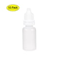 thumbnail image 1 of Uxcell 0.34 oz Small Mouth Empty Squeezable Drop Bottles Plastic White 10 pcs, 1 of 6