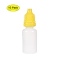 thumbnail image 1 of Uxcell 0.34 oz Small Mouth Empty Squeezable Drop Bottles Plastic Yellow 10 pcs, 1 of 6