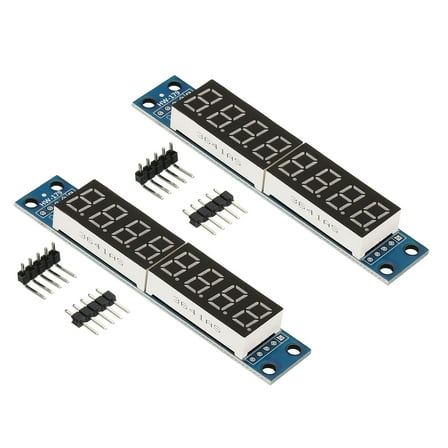 Uxcell 0.36" 8 Digit LED Display Module, 3.5-5V 7 Segment Common Cathode 3.2 x 0.6 x 0.5 Inch, Red 2Pack