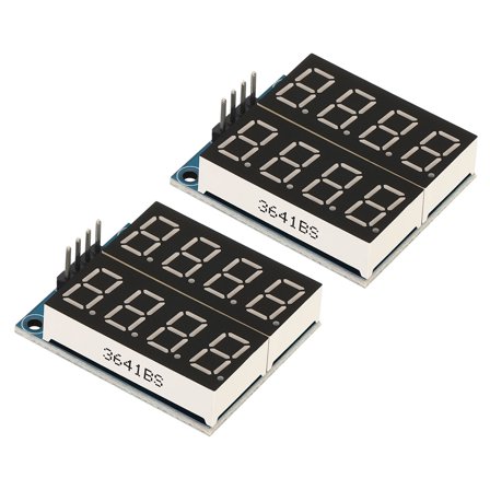 Uxcell 0.36" 8 Digit LED Display Module, 5V 7 Segment Common Anode 1.4 x 1.1 x 0.4 Inch, Red 2Pack