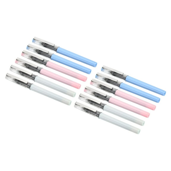 Uxcell 0.38mm Fine Point Black Ink Gel Pens Roller Ball Ballpoint Pen, Colorful 12 Pack