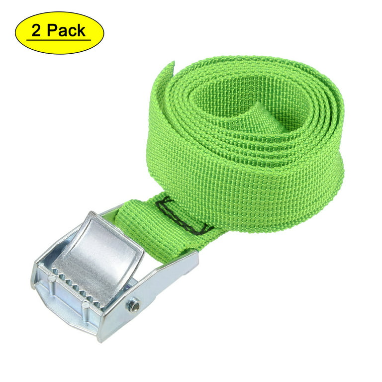 Uxcell 0.3ft Cam Buckle Tie Down Lashing Strap Polypropylene Green 2pack