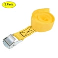 thumbnail image 1 of Uxcell 0.3ft Cam Buckle Tie Down Lashing Strap Polypropylene Yellow 2pack, 1 of 6