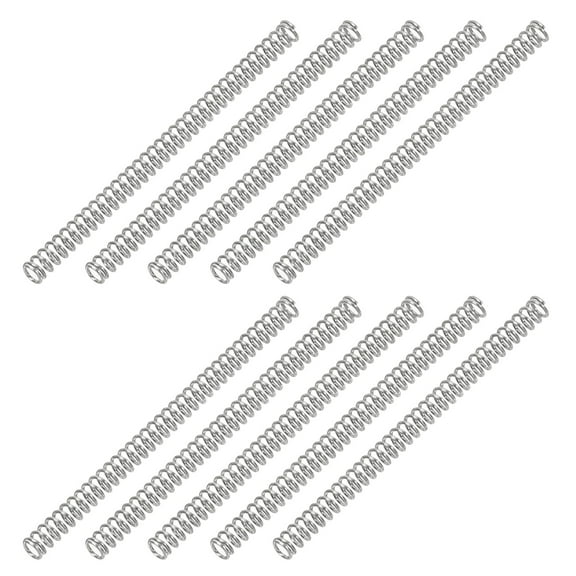 Uxcell 0.3mm Wire Dia x 2mm OD x 30mm L Compression Spring, 304 Stainless Steel Mechanical Extension Small Springs 10 Pcs