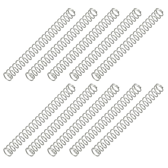 Uxcell 0.3mm Wire Dia x 3mm OD x 30mm L Compression Spring, 304 Stainless Steel Mechanical Extension Small Springs 10 Pcs