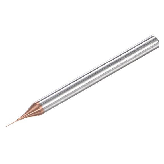 Uxcell 0.3mm x 3mm x 4mm x 50mm Solid Carbide AlTiSin Coated 2 Flute Square End Mill