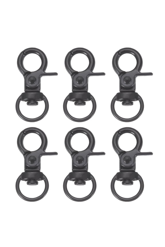 0.4"(10mm) Swivel Snap Hooks, 6Pcs Zinc Alloy Key Chain Clip Hooks Lanyard Snap Hook Pet Belt Clip Clasps for Crafts Straps Webbing Backpack Keychain Jewelry Making