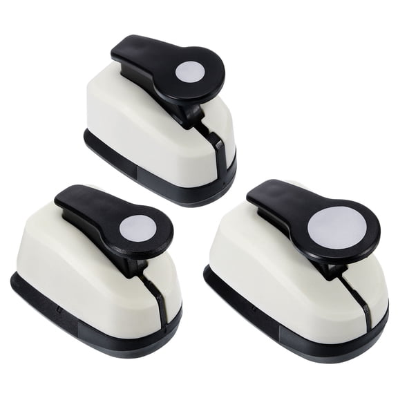 Uxcell 0.4 Inch 0.6 Inch 1 Inch Circle Punch, Circle Hole Paper Punch Hole Puncher Shape Punches for Crafting, 3 Pack