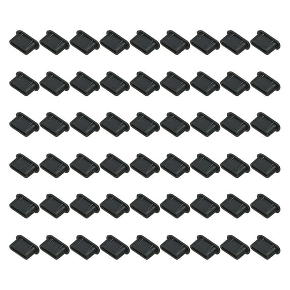 Uxcell 0.4 Inch USB Type A Dust Plug, 60 Pcs Anti Dust Plug Cover Female End for Port Device, Black