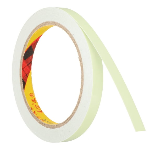 Uxcell 0.4 Inch x 32.8 Feet Glow in the Dark Tape, 1 Roll Fluorescent Adhesive Tape Luminous Reflective Tape, Green
