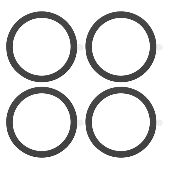 Uxcell 0.4 mm Universal Metal Ring Sticker Wireless Magnetic Chargers Magnet Ring Stickers 4 Pcs Black