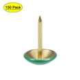 thumbnail image 1 of Uxcell 0.43''x0.67'' Upholstery Nails Tacks Round Head Thumb Push Pins Iron Green 150Pcs, 1 of 5