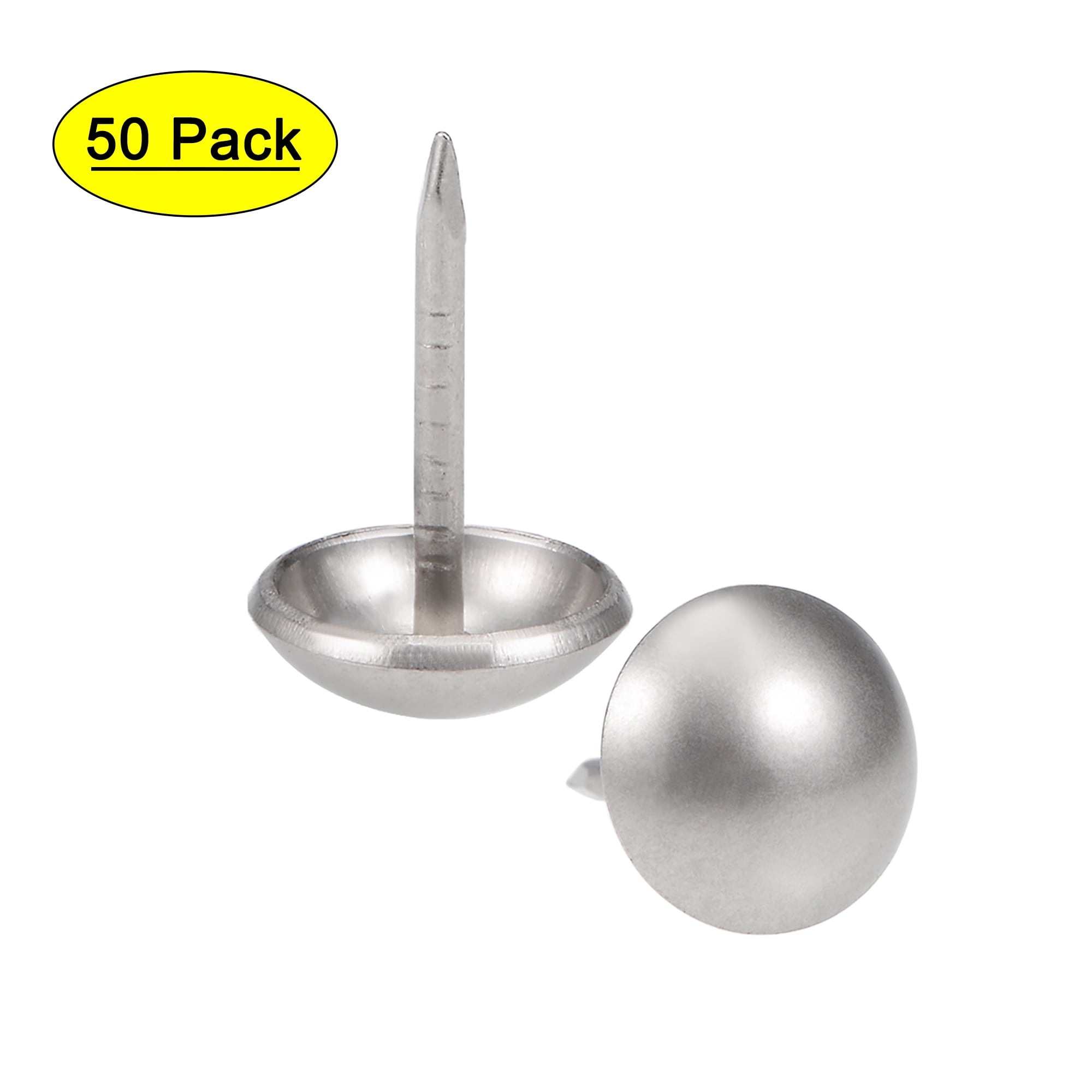 Uxcell 0.43''x0.67'' Upholstery Nails Tacks Round Head Thumb Push Pins ...