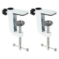 thumbnail image 1 of Uxcell 0.47" Hole Dia. Universal C Clamp Table Lamp Mic Arm Mount Desk Clamp White 2 Pcs, 1 of 6
