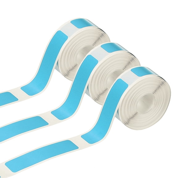 Uxcell 0.47 x 1.97 Inch Food Storage Labels, 3 Roll (150pcs Per Roll) Refrigerator Freezer Marker Adhesive Paper Sticker for Jars Bottles Containers, Blue