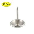 thumbnail image 1 of Uxcell 0.47''x0.67'' Upholstery Nails Tacks Furniture Thumb Push Pins Iron Silver Tone 40pcs, 1 of 5