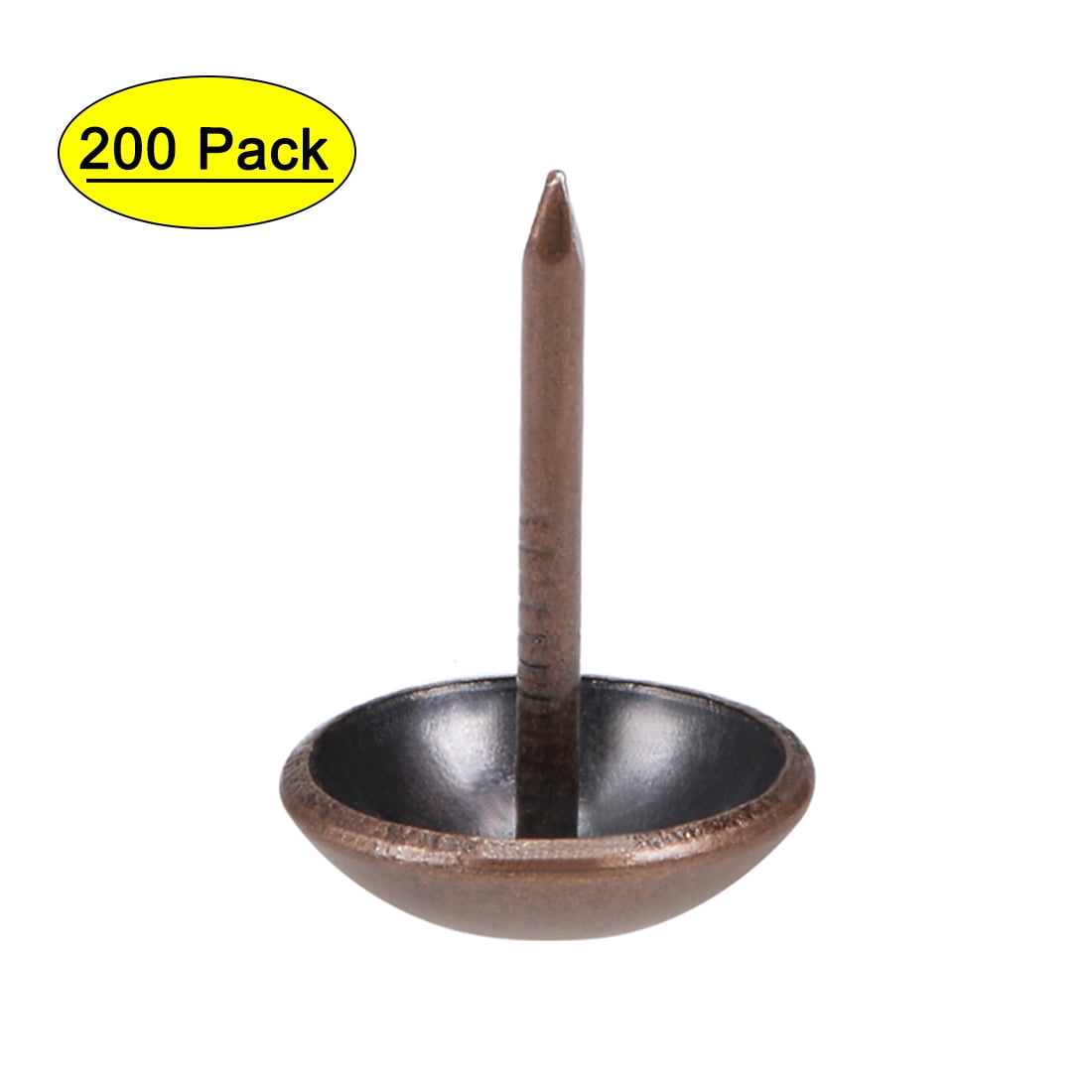 Uxcell 0.47''x0.67'' Upholstery Nails Tacks Round Thumb Push Pins Iron ...