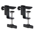 thumbnail image 1 of Uxcell 0.49" Hole Dia. Universal C Clamp Table Lamp Microphone Arm Mount Desk Clamp, Black 2 Pcs, 1 of 6