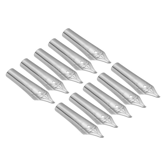 Uxcell 0.5-0.7mm Line Width Fountain Pen Nib Replacement 304 Stainless Steel Office Supplies for Drawing Writing 10 Pcs