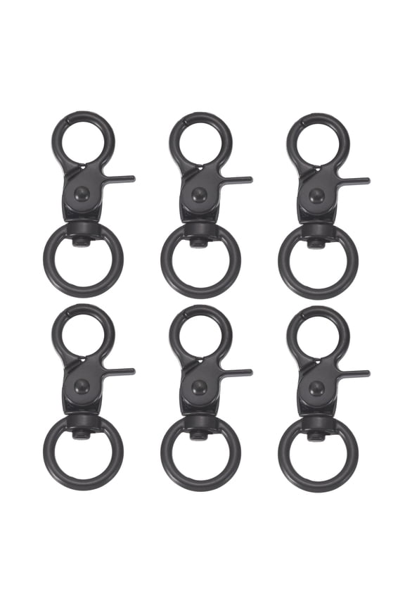 0.5"(13mm) Swivel Snap Hooks, 6Pcs Zinc Alloy Key Chain Clip Hooks Lanyard Snap Hook Pet Belt Clip Clasps for Crafts Straps Webbing Backpack Keychain Jewelry Making