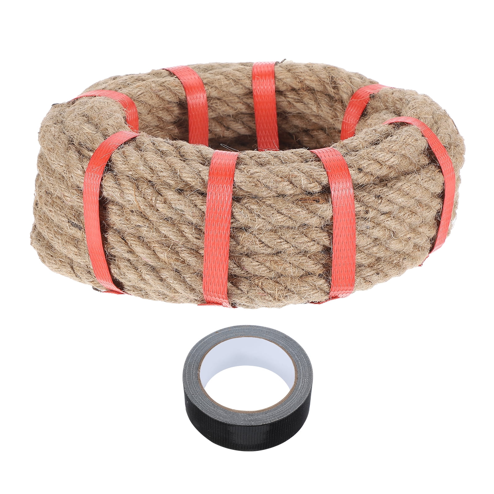 Uxcell Jute Rope Heavy Natural Thick Twisted Rope with Tape for Crafts ...