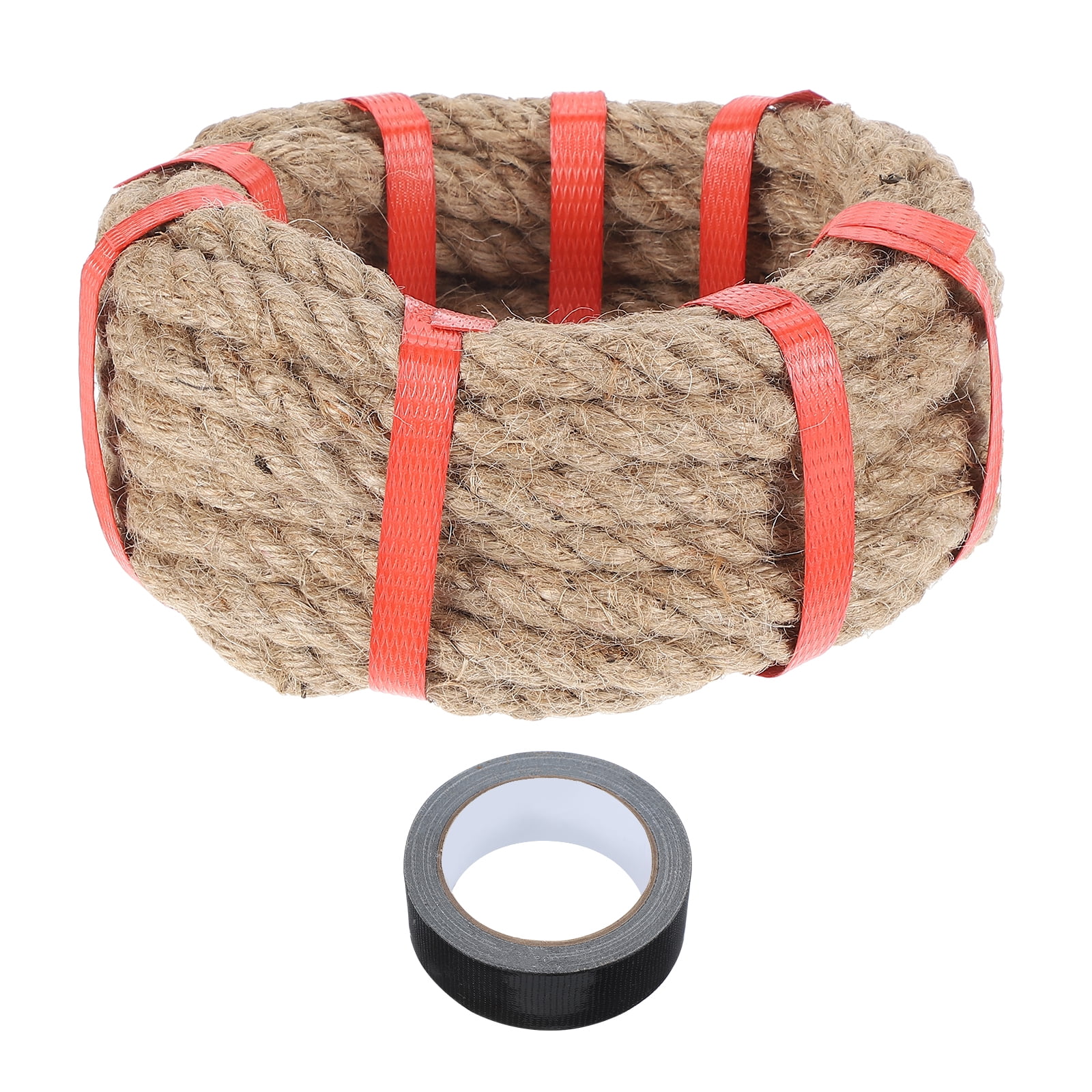 Uxcell Jute Rope Heavy Natural Thick Twisted Rope with Tape for Crafts ...