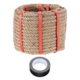 thumbnail image 1 of Uxcell Jute Rope Heavy Natural Thick Twisted Rope with Tape for Crafts Railing Docks Tug of War Swing Landscaping 0.5 Inch x 66ft, 1 of 6