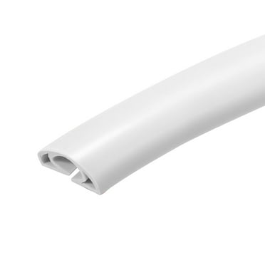 Uxcell 0.5"Wx0.3"H 3.9ft Floor Cord Cover PVC Cable Protector Cable Management White