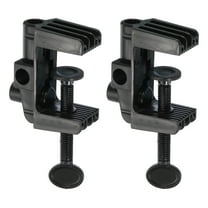 Uxcell 0.51" Hole Dia. Plastic Universal C Clamp Table Lamp Mic Arm Mount Desk Clamp, Black 2 Pcs