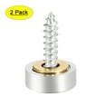 thumbnail image 1 of Uxcell 0.55'' Mirror Screw Decorative Cap Cover Nail  Stainless Steel Silver Tone 2pcs, 1 of 6