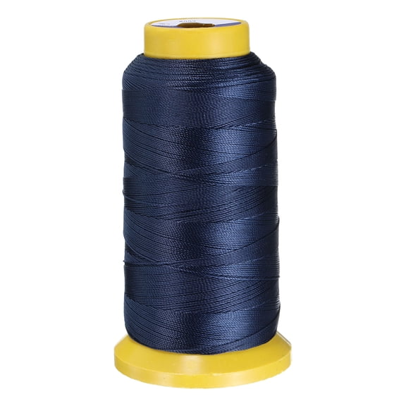 Uxcell 0.55mm Leather Sewing Waxed Thread, 197Yards / 492 Yards, Polyester Waxed Cord Linen Thread String, Blue