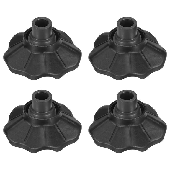 Uxcell 0.59"(15mm) Chair Feet Cover Plastic Camping Chair Leg Table Cap Black 4 Pack