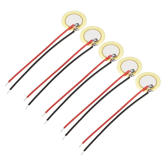 Uxcell 0.59'' Acoustic Pickup Transducer Microphone Trigger Element Guitar Brass 5 Pcs