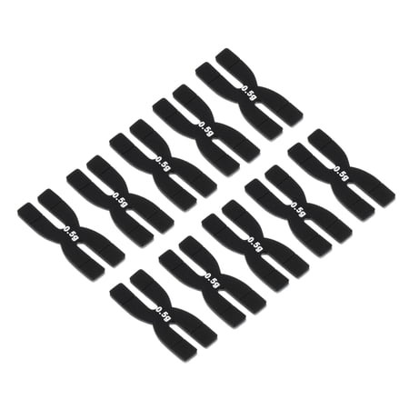 Uxcell 0.5g Silicone Badminton Racket Racquet Weight Balance Strips Tapes, Black 10 Pack