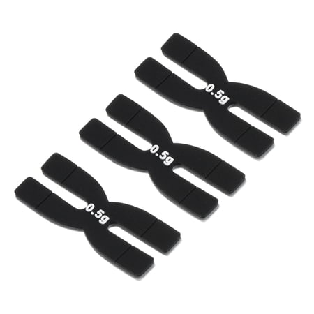 Uxcell 0.5g Silicone Badminton Racket Racquet Weight Balance Strips Tapes, Black 3 Pack