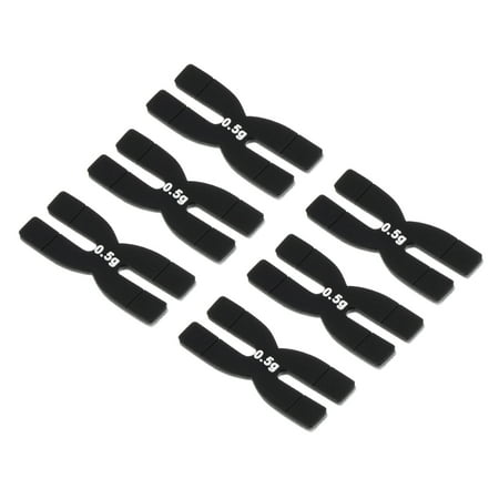 Uxcell 0.5g Silicone Badminton Racket Racquet Weight Balance Strips Tapes, Black 6 Pack