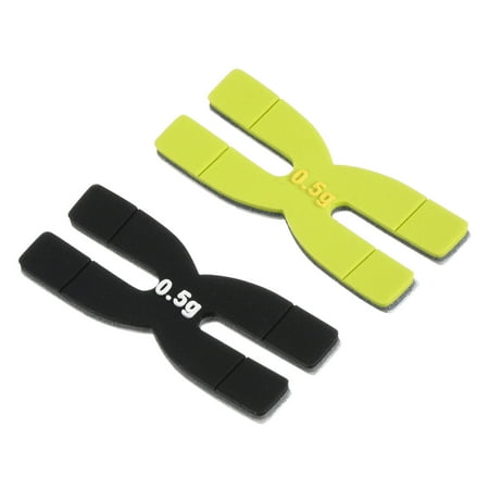 Uxcell 0.5g Silicone Badminton Racket Racquet Weight Balance Strips Tapes, Black/Green 6 Pack