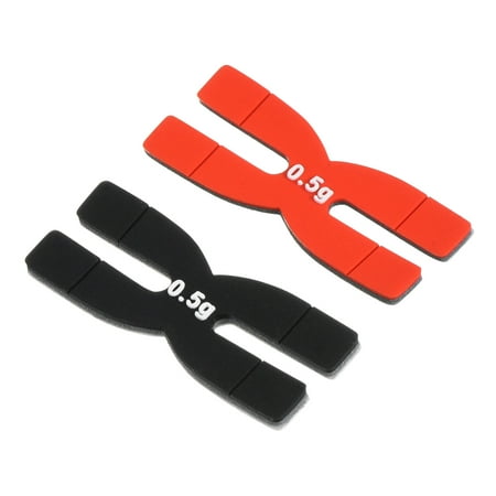 Uxcell 0.5g Silicone Badminton Racket Racquet Weight Balance Strips Tapes, Black/Red 10 Pack