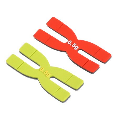Uxcell 0.5g Silicone Badminton Racket Racquet Weight Balance Strips Tapes, Green/Red 6 Pack