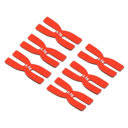 Uxcell 0.5g Silicone Badminton Racket Racquet Weight Balance Strips Tapes, Red 6 Pack