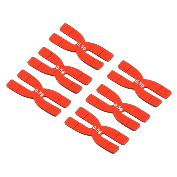 Uxcell 0.5g Silicone Badminton Racket Racquet Weight Balance Strips Tapes, Red 6 Pack