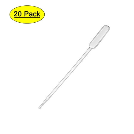Uxcell 0.5ml 112mm Liquid Drop Droppers Disposable Pipettes 20 Pack
