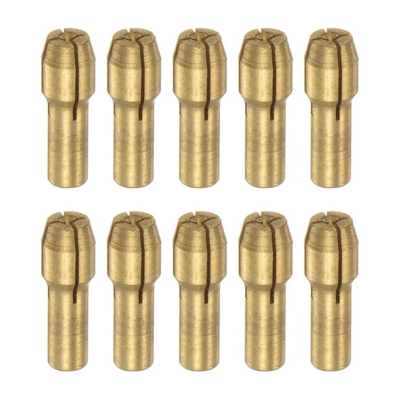 Uxcell 0.5mm Brass Drill Chucks Collet Bit Sets for Rotary Tools, 4.3mm Shank 10 Pack