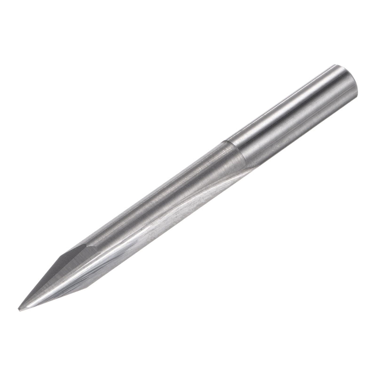 Uxcell 0.5mm Tip 30 Degree 60mm Length Carbide 2 Flutes Tapered Wood ...