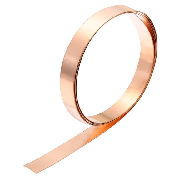 Uxcell 0.5mm x 20mm x 2000mm Copper Sheet Roll, 99.9% Pure Copper Strip Flashing Metal Foil Plate for DIY Project Jewelry Craft Electrical Repair
