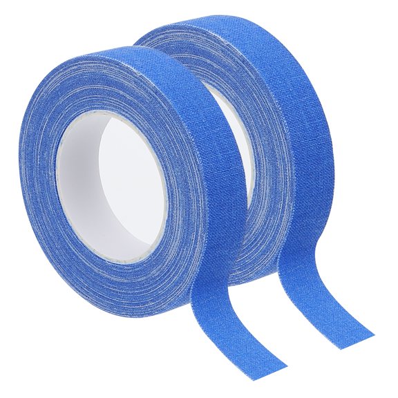 Uxcell 0.6 Inch x 33 Feet Neon Gaffer Cloth Tape, 2 Roll Fluorescent Adhesive Tape Black Light Glow Tape for Party, Blue