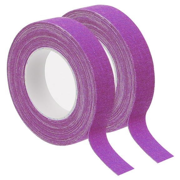 Uxcell 0.6 Inch x 33 Feet Neon Gaffer Cloth Tape, 2 Roll Fluorescent Adhesive Tape Black Light Glow Tape for Party, Purple