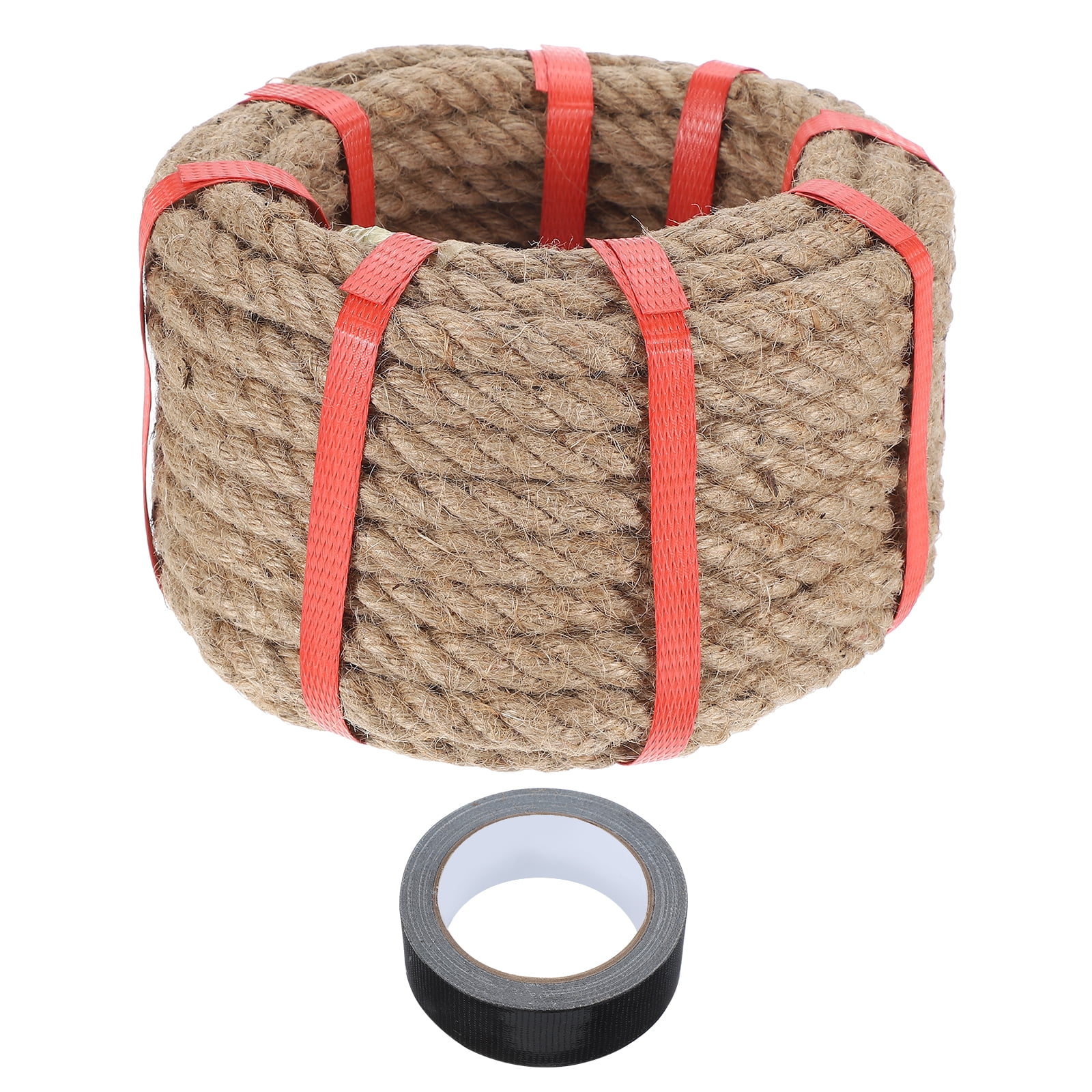 Uxcell Jute Rope Heavy Natural Thick Twisted Rope with Tape for Crafts ...