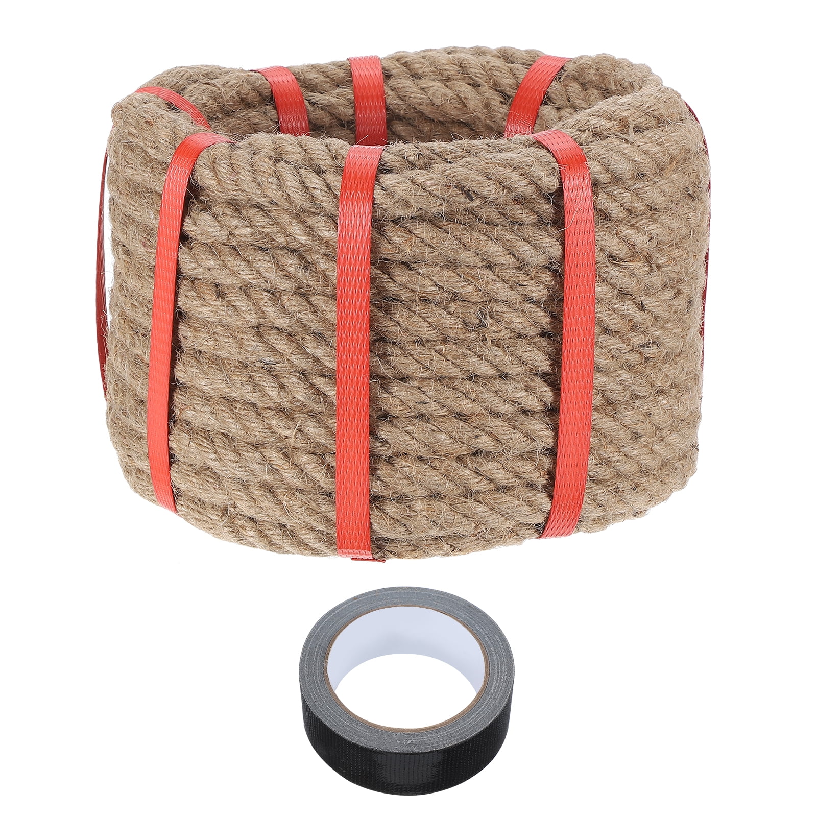 Uxcell Jute Rope Heavy Natural Thick Twisted Rope with Tape for Crafts ...